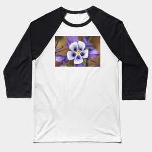 Colorado State Flower Blue Columbine Baseball T-Shirt